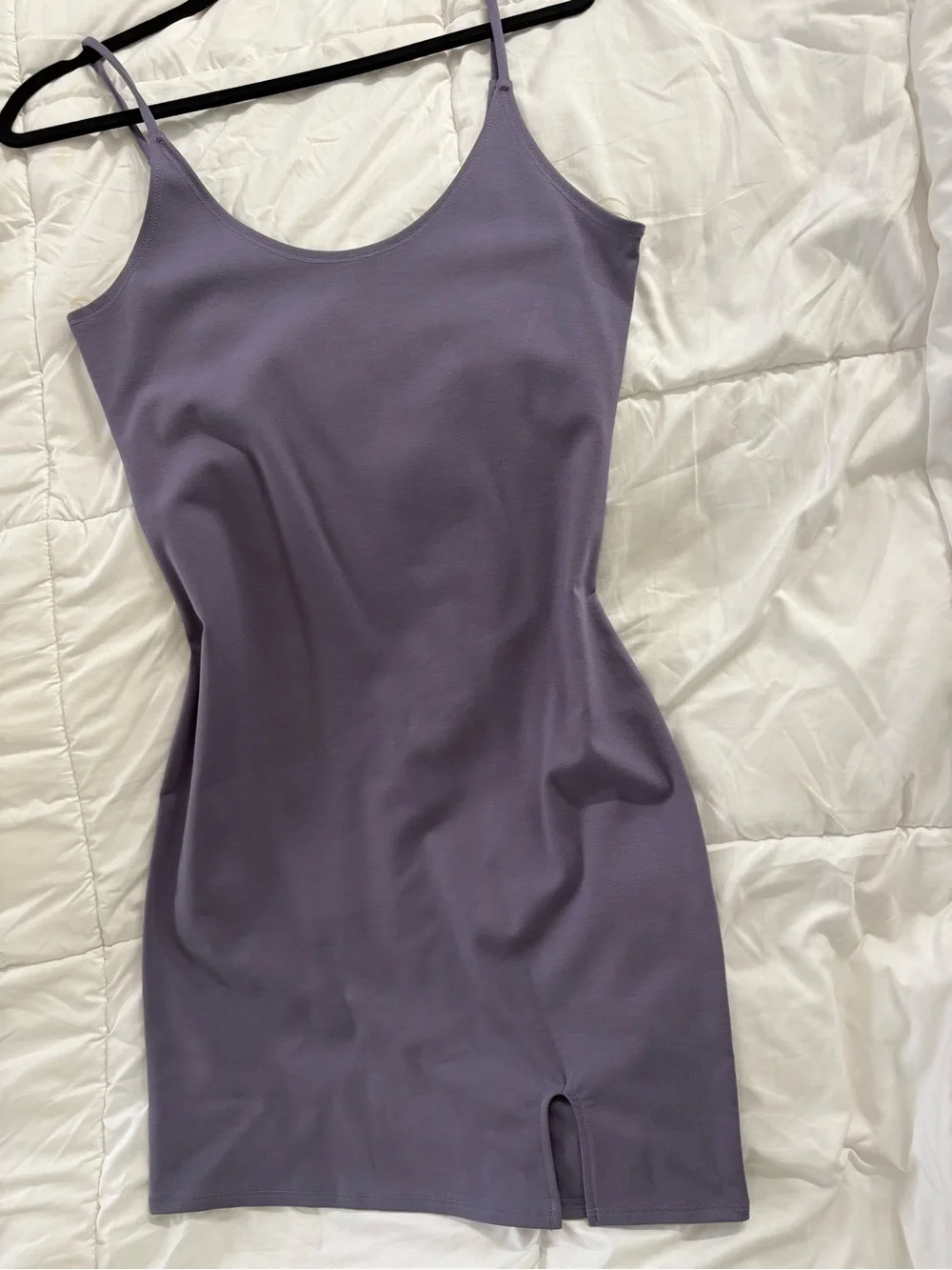 Women's Lavender Slip Dress with Spaghetti Straps